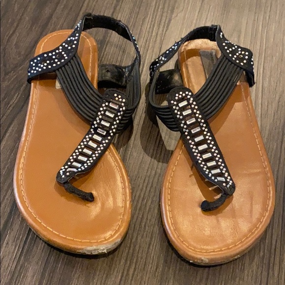 Girls size 2 & 3 flip-flops sandals rhinestone - Picture 2 of 4